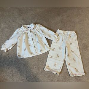 Janie and Jack Girls 2T Christmas Pajama Set